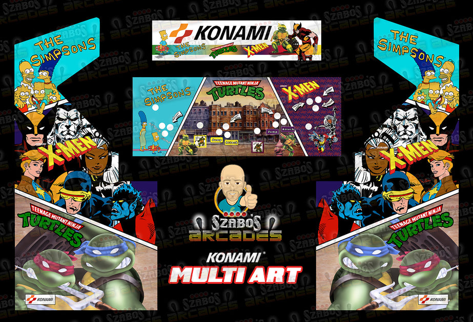 Sherratt & Simpson 4体まとめて Bart vs The Space Mutants NES Cover Art - Simpsons Gallery Wrapped Can