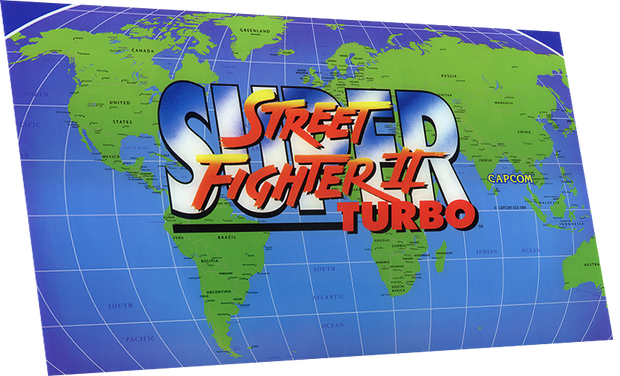 Big Blue Super Street Fighter 2 Turbo Marquee
