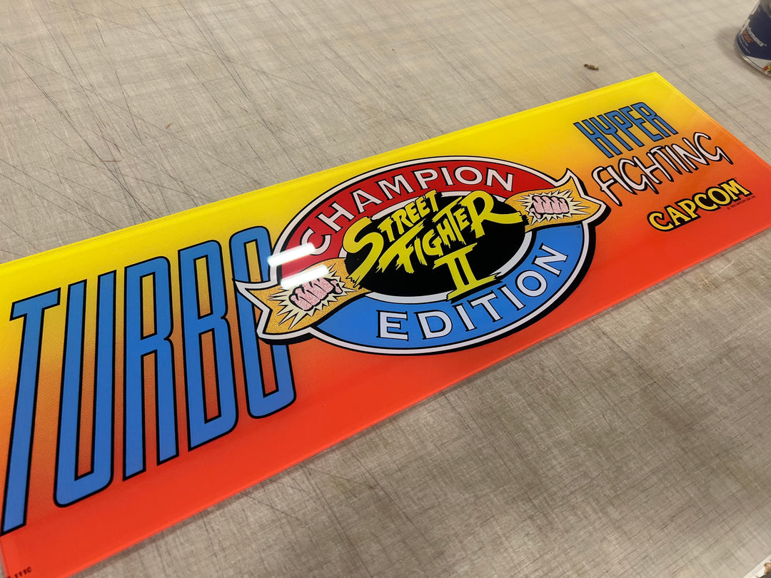 Street Fighter 2 Turbo Hyper Fighting marquee – Szabo's Arcades