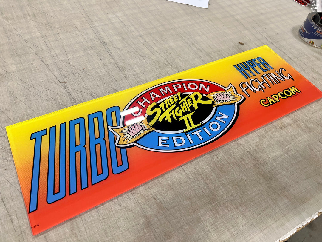 Street Fighter 2 Turbo Hyper Fighting marquee – Szabo's Arcades