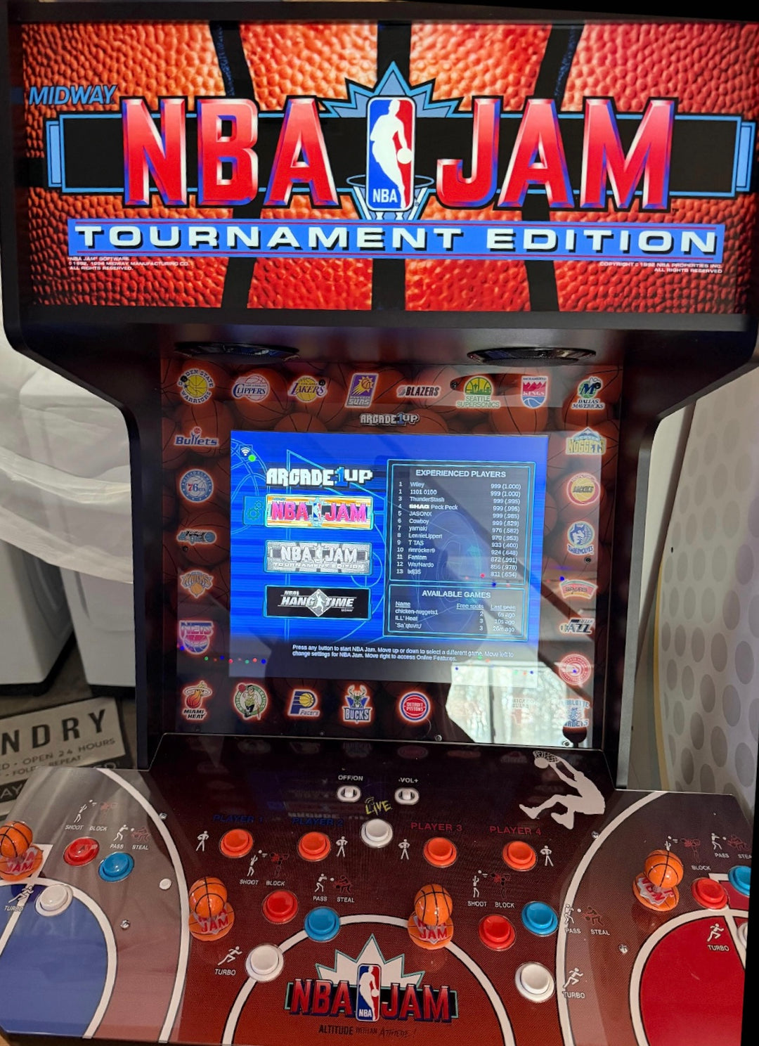 Arcade 1up NBA Jam Shaq Edition marquee – Szabo's Arcades