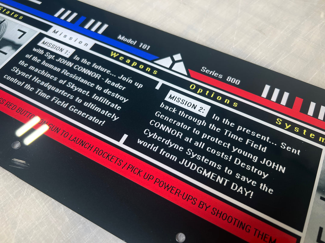 Arcade 1up Terminator 2 bezel – Szabo's Arcades