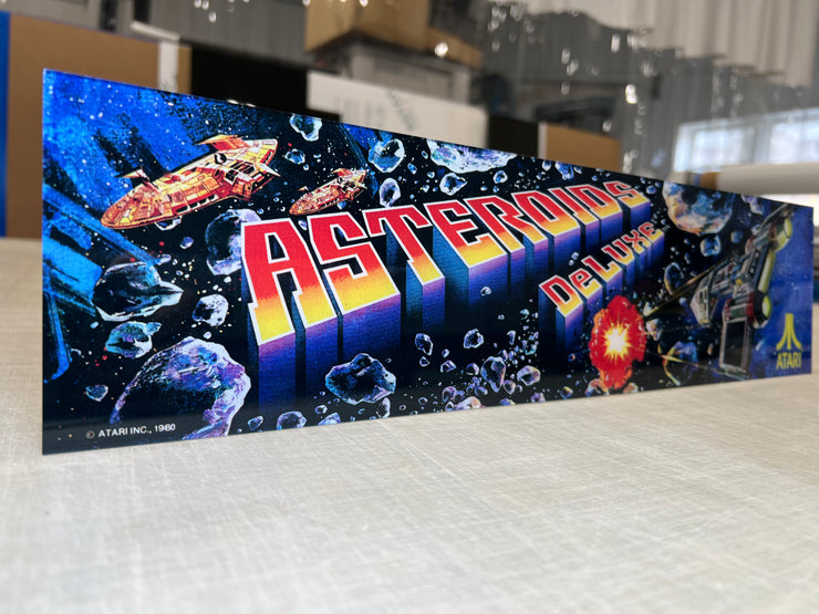 Asteroids Deluxe Atari Full Size Marquee