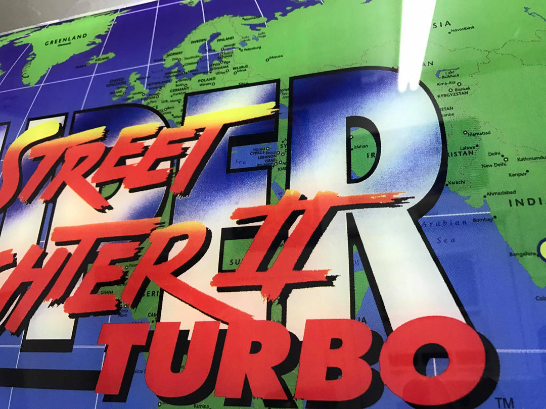 Big Blue Super Street Fighter 2 Turbo Marquee – Szabo's Arcades