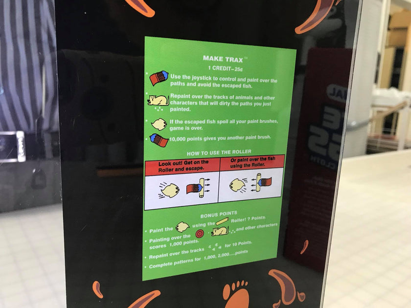 make trax instruction card – Szabo's Arcades