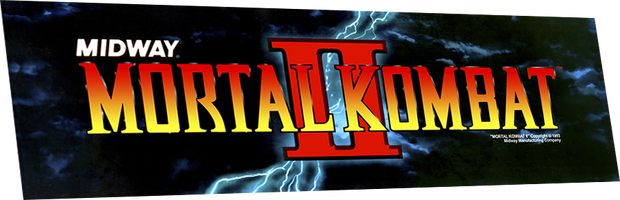 Mortal Kombat II Marquee  (full size cabinet)