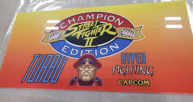1 Up Big Blue Street Fighter 2 Championship edition- Turbo Hyper Fighting Marquee