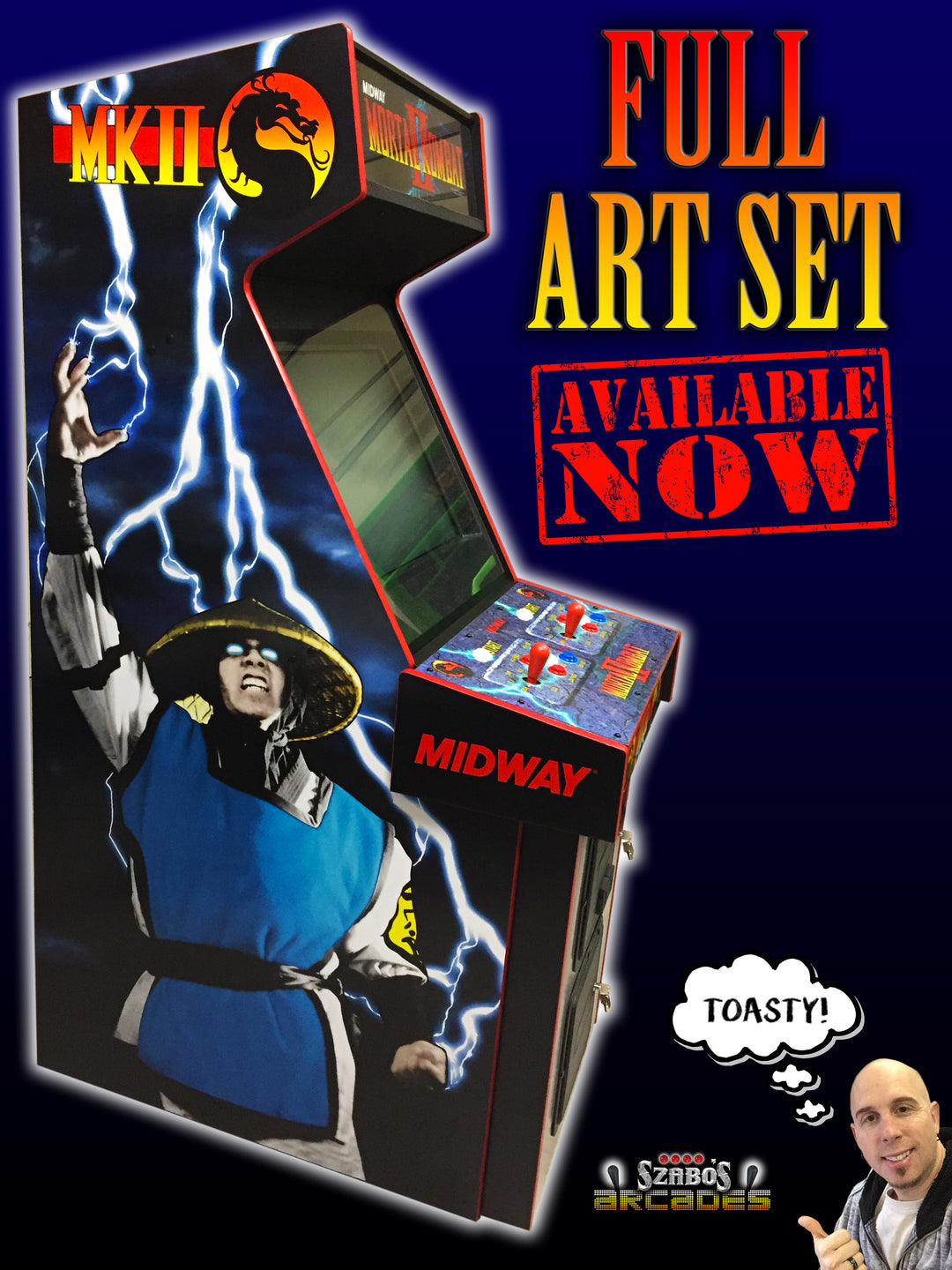 マコト Mortal Kombat II side art – Szabo's Arcades