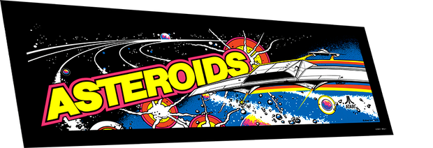 Asteroids Atari Full Size Marquee