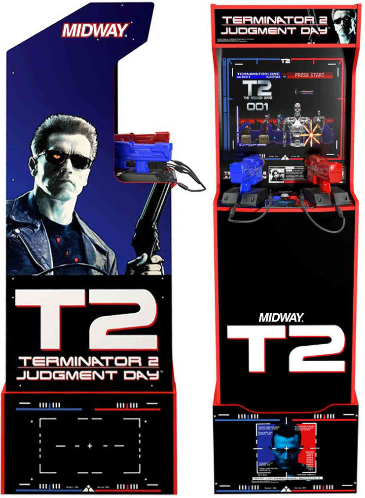 Arcade 1up Terminator Midway decals