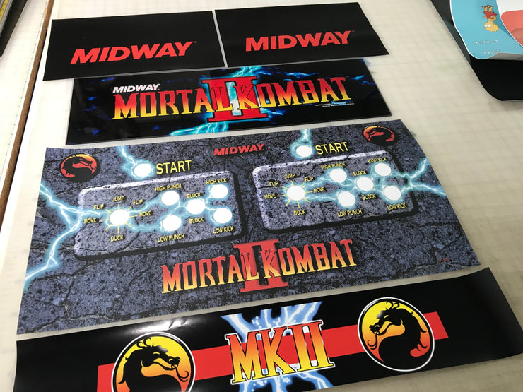 Mortal Kombat 2 Arcade Moves List Bezel Panel Artwork Art CPO Midway MK2  Midway