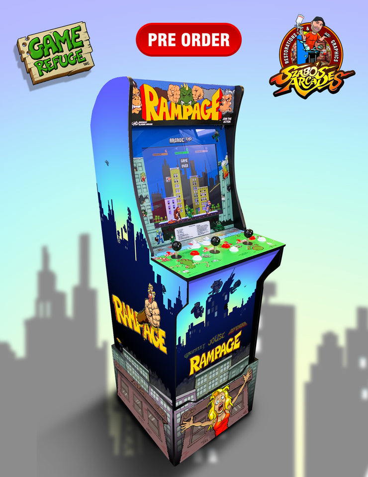 Arcade 1 up Rampage sides, front and riser art