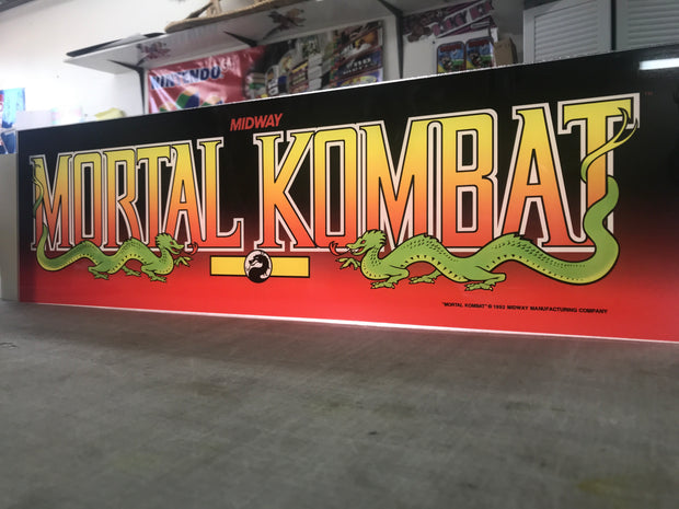 Mortal Kombat I Marquee (full size cabinet)