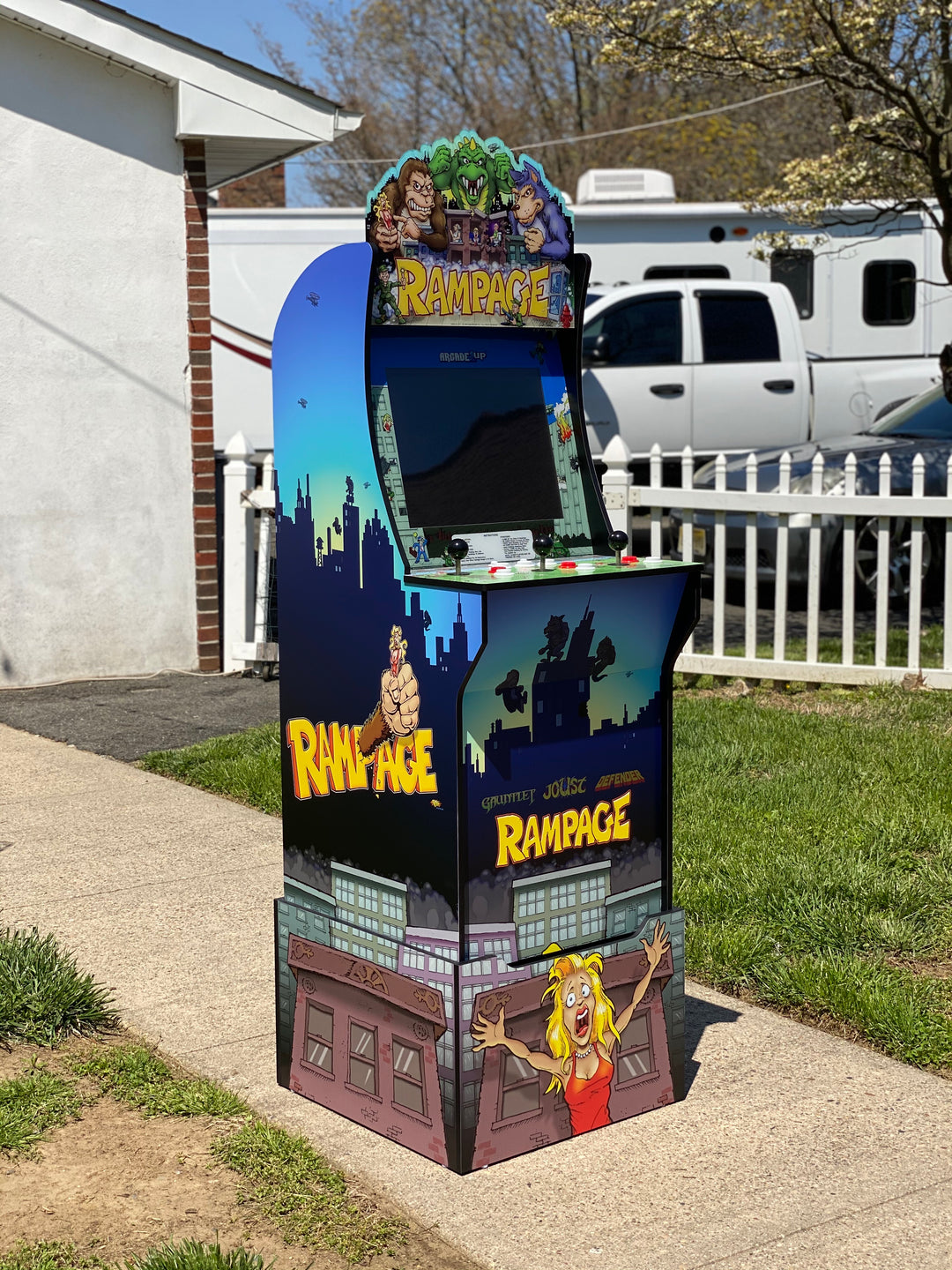 Arcade 1 up Rampage sides, front and riser art – Szabo's Arcades
