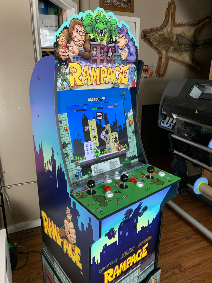 Arcade 1 up Rampage sides, front and riser art – Szabo's Arcades