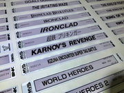 MVS reproduction cartridge labels