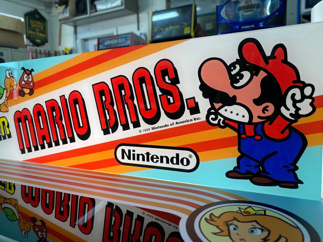Super Mario brothers custom marquee – Szabo's Arcades