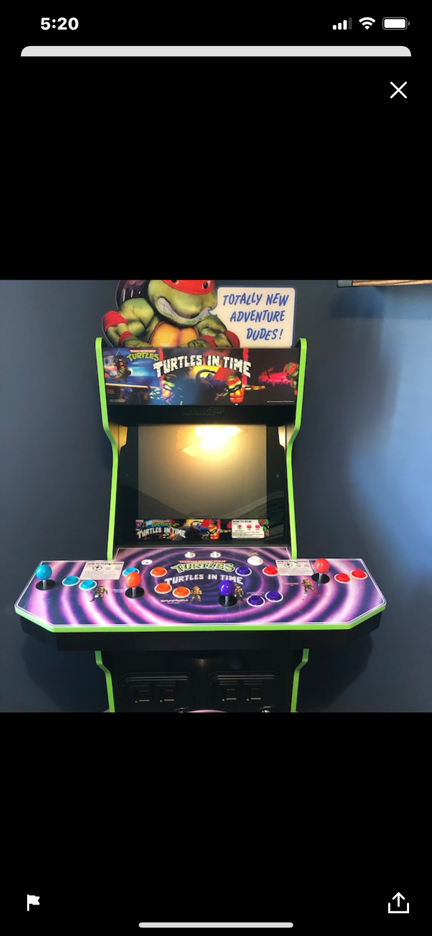 Arcade 1up Turtles in Time original topper