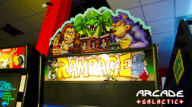 Rampage Full cabinet Topper, Marquee and side art Kit
