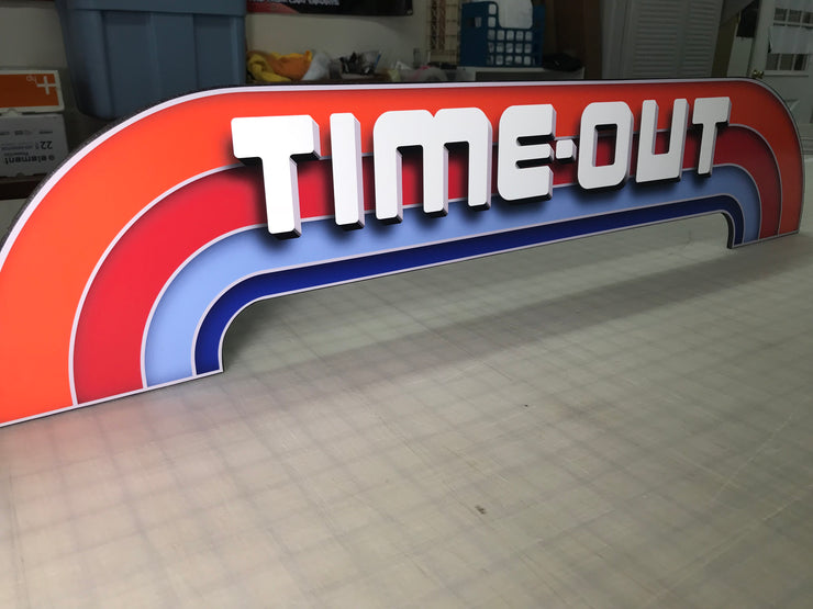 Time Out Sign Post Time out PVC sign – Szabo's Arcades