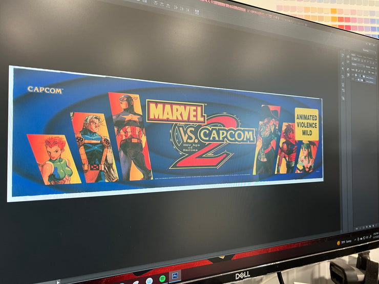 Arcade 1up Marvel vs Capcom 2 Replacement Acrylic Marquee