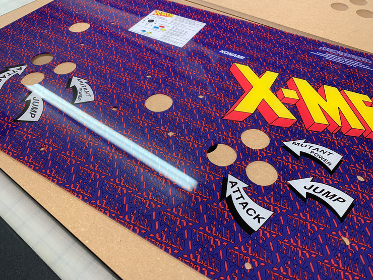 Xmen reverse printed acrylic control panel overlay