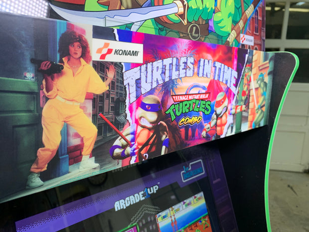 Arcade1up custom TMNT and Turtles in time combo art