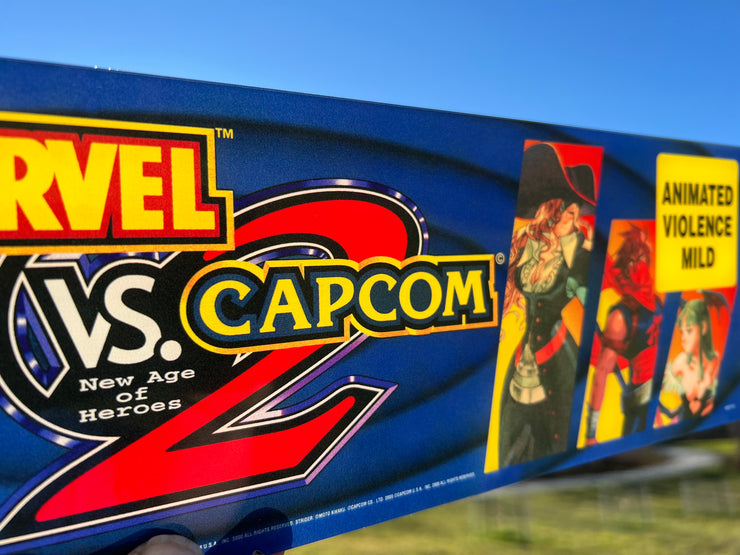 Arcade 1up Marvel vs Capcom 2 Replacement Acrylic Marquee