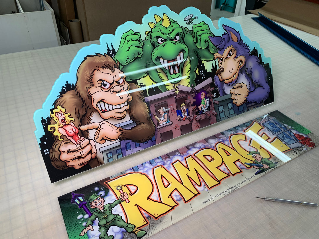 Rampage Marquee and Topper- Full Size Cabinet – Szabo's Arcades