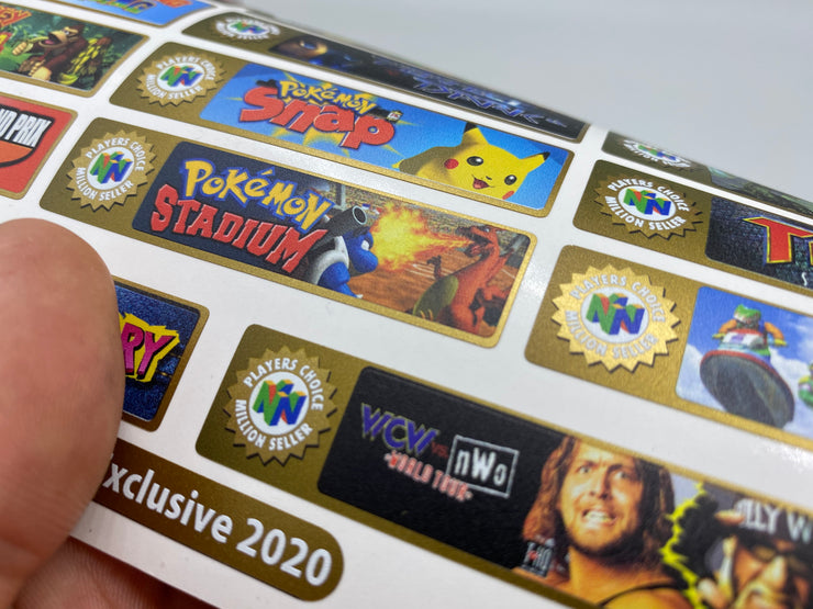 N64 Players Choice end labels.