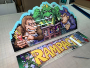 Rampage Full cabinet Topper, Marquee and side art Kit