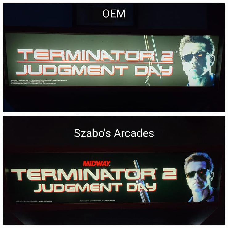 Arcade 1up Terminator Replacement Acrylic Marquee