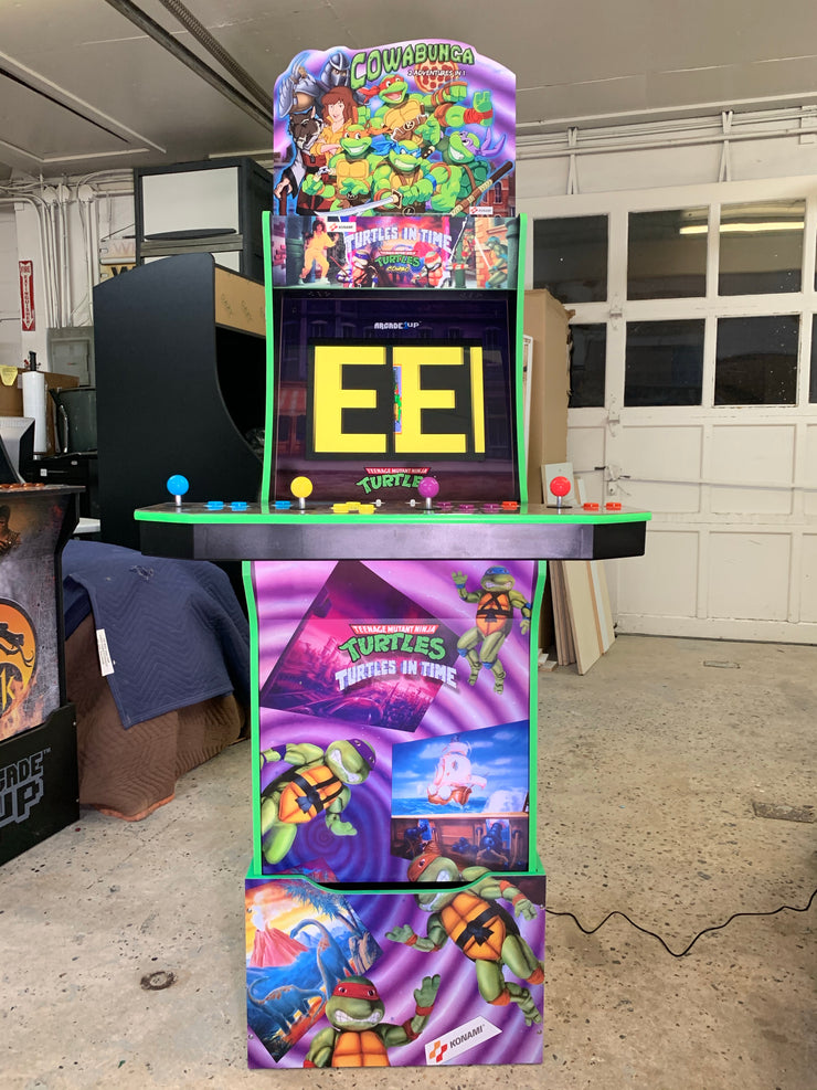 Arcade1up custom TMNT and Turtles in time combo art