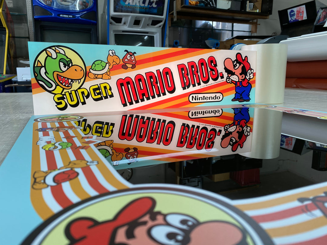 Super Mario brothers custom marquee – Szabo's Arcades