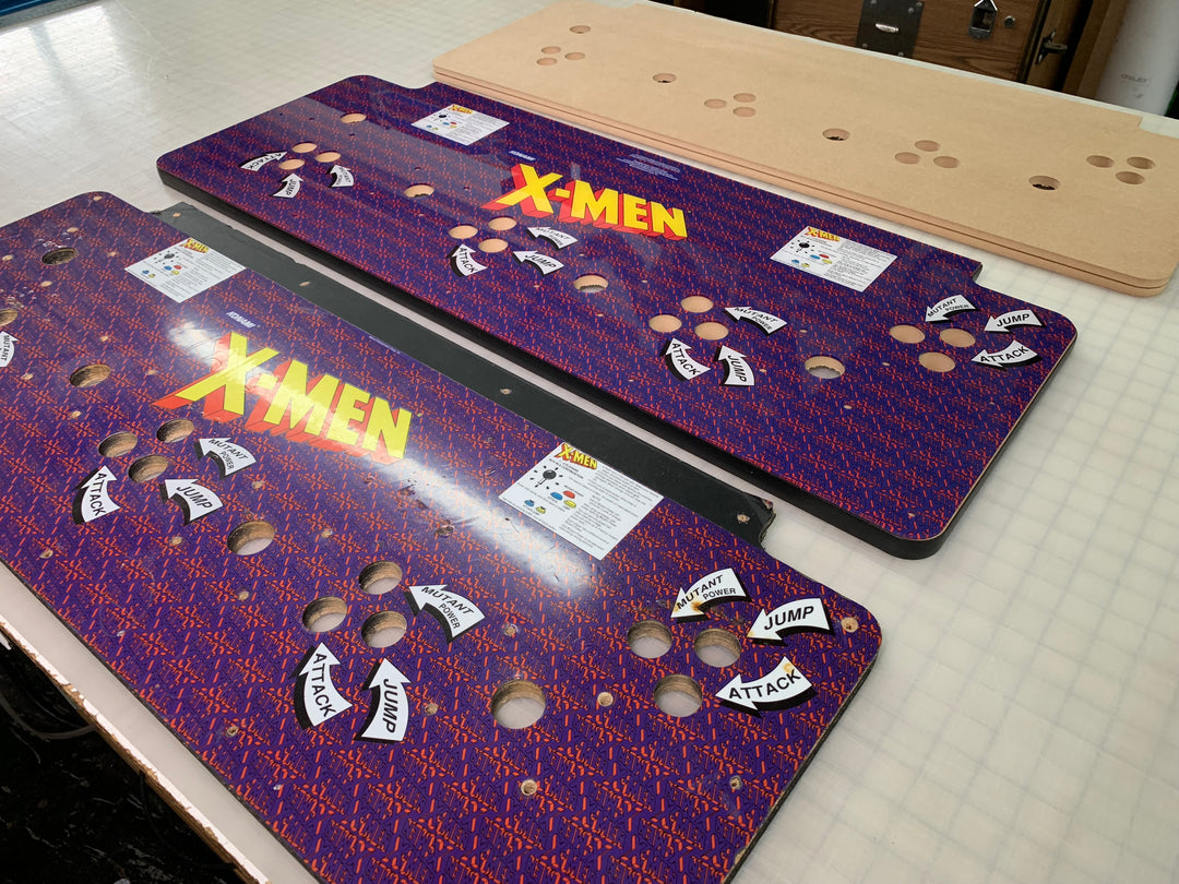 Xmen reverse printed acrylic control panel overlay – Szabo's Arcades
