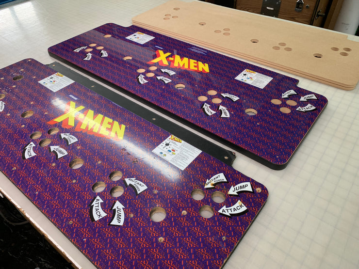 Xmen reverse printed acrylic control panel overlay