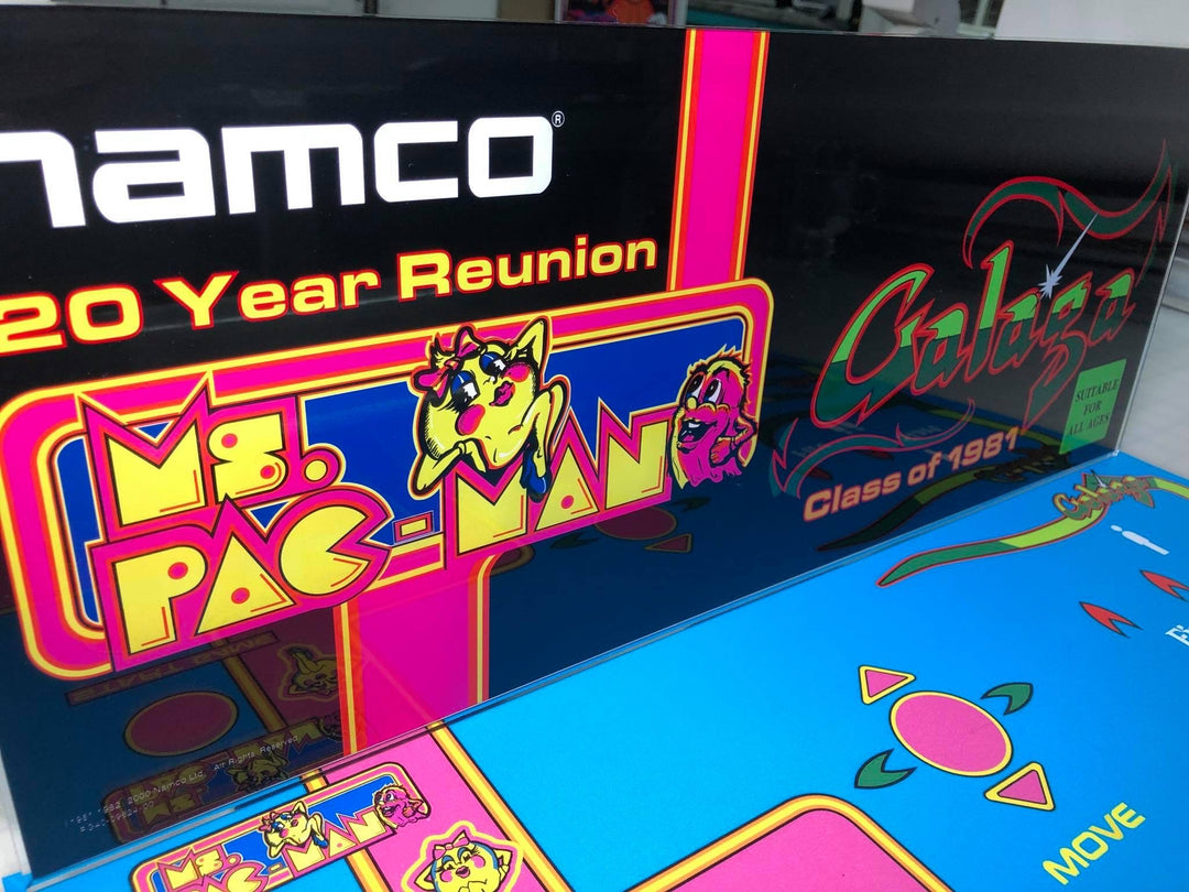 Ms Pacman Galaga Anniversary Marquee (full size cabinet) – Szabo's