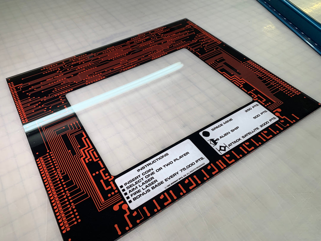 Space Zap (cabaret) bezel – Szabo's Arcades