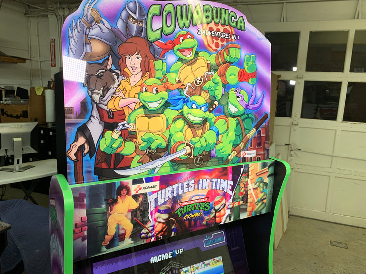 Arcade1up custom TMNT and Turtles in time combo art