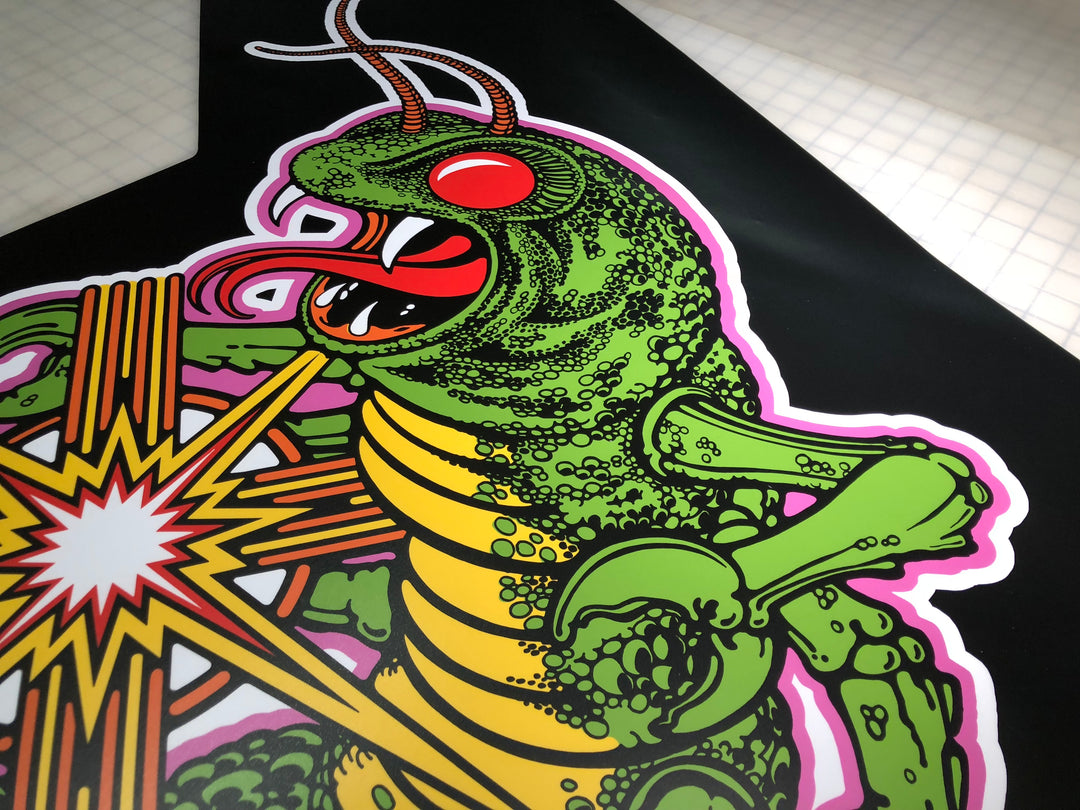 centipede smoking cigarette Centipede-Side Art – Szabo's Arcades