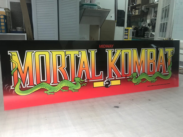 Mortal Kombat I Marquee (full size cabinet)