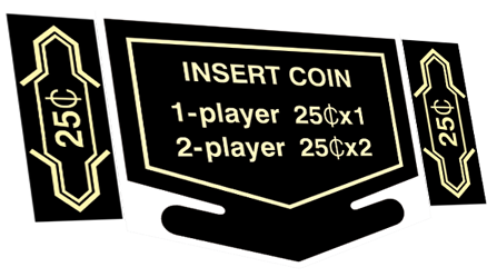 Nintendo Coin Door Decal Set