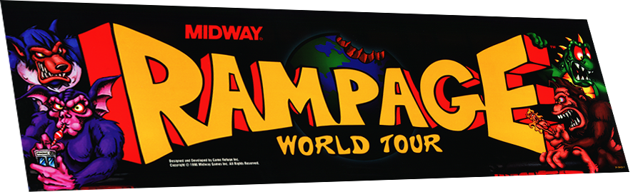 Rampage World Tour Marquee – Szabo's Arcades